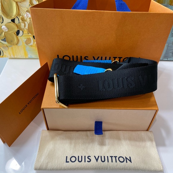 Louis Vuitton Handbags - Louis Vuitton Black Jacquard Shoulder Crossbody Strap from Petite Malle Souple